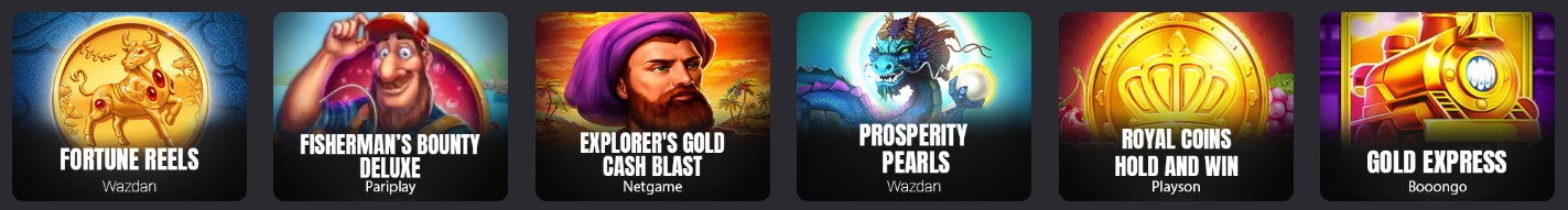Donbet Casino slot game selection featuring top titles